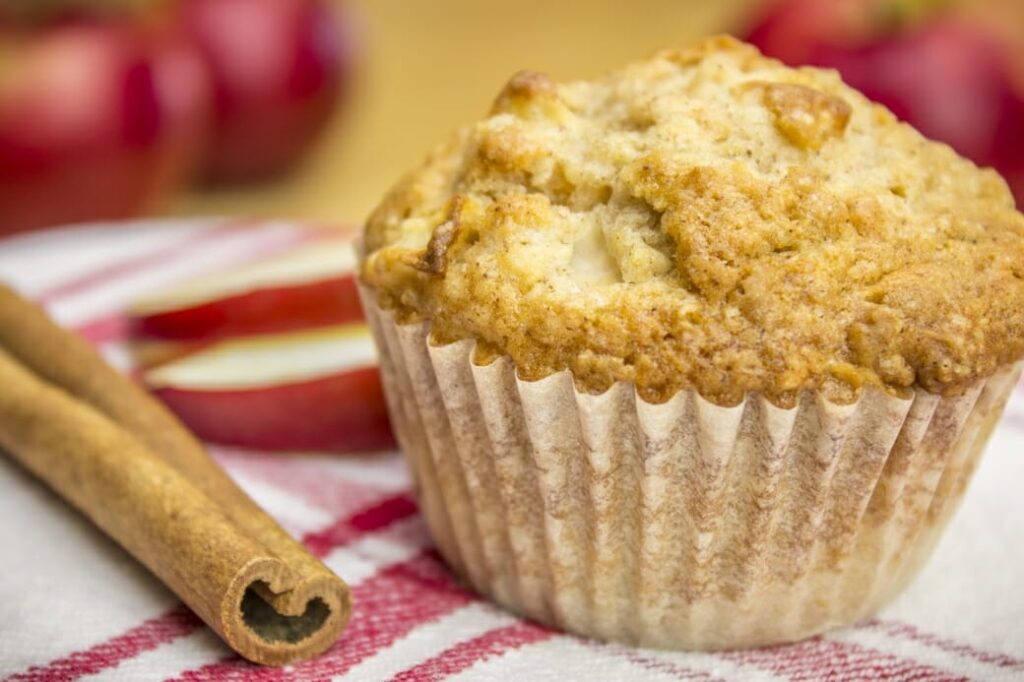 Muffins aux pommes, érable et gruau